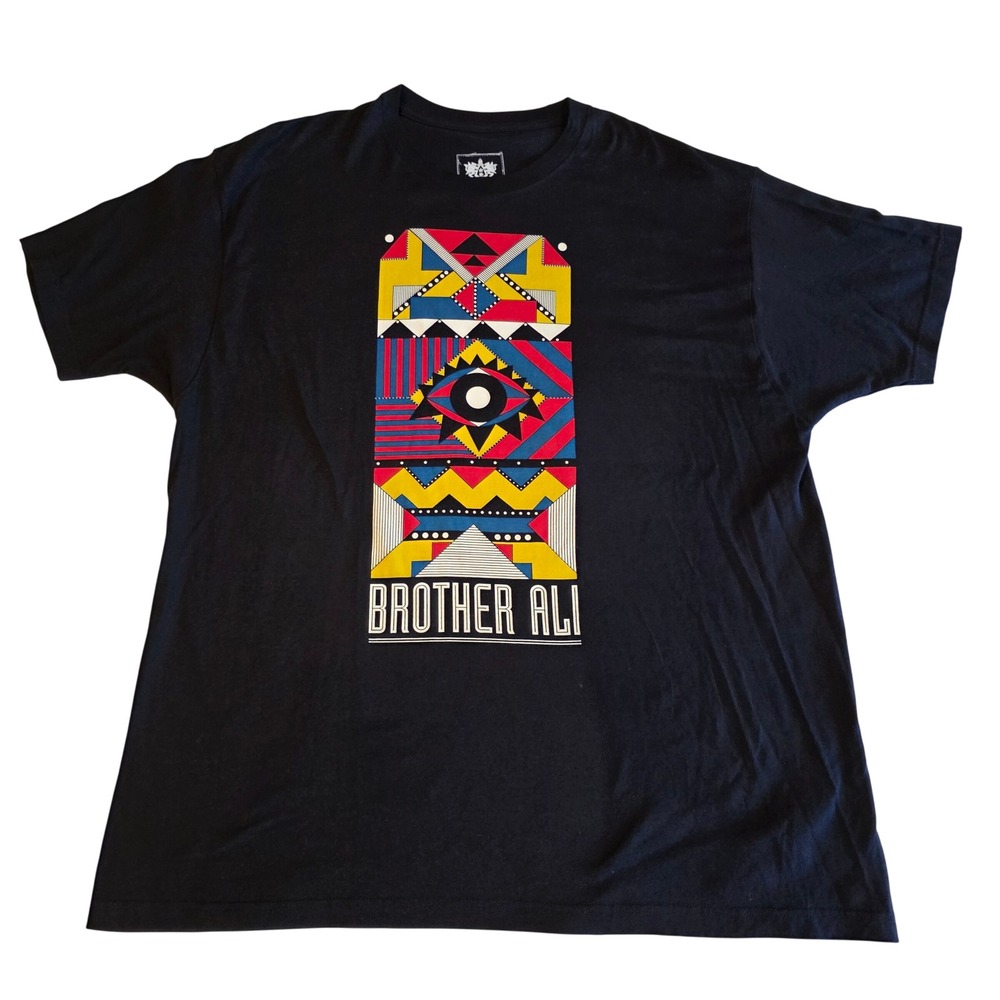 Brother Ali Rhymesayers Entertainment Graphic T-Shirt Black XXL Hip Hop Rap Tee